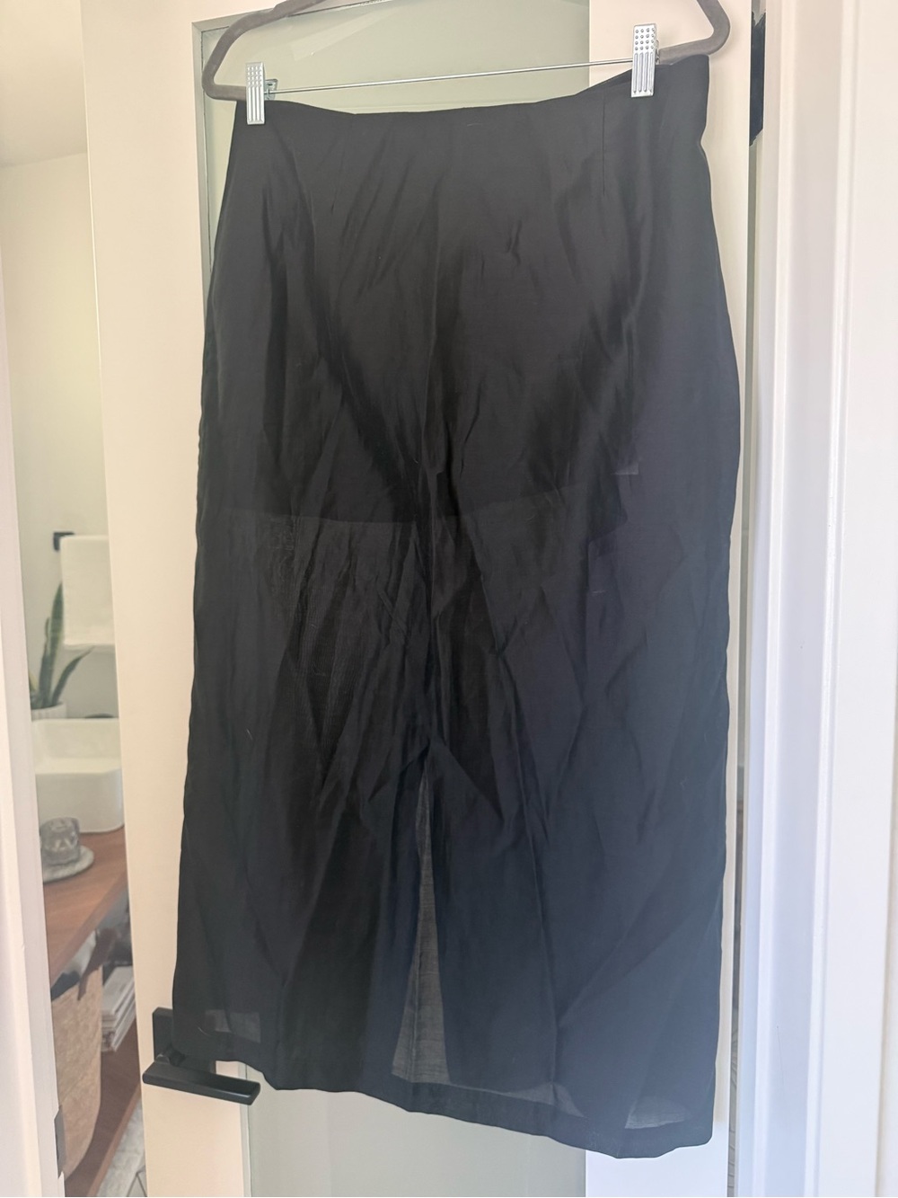 The Frankie Shop Black Sheer Maxi Skirt